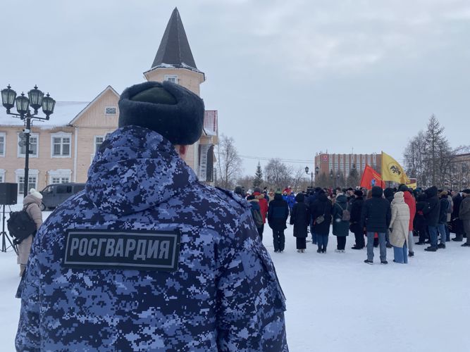 В Нарьян-Маре Росгвардия и полиция обеспечили безопасность празднования Дня защитника Отечества