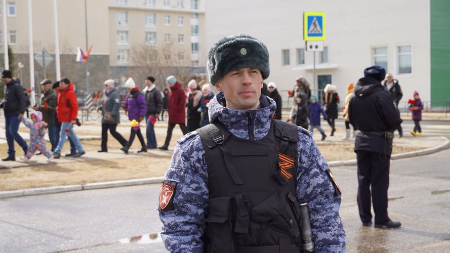 В Нарьян-Маре Росгвардия и полиция обеспечили безопасность празднования Дня Победы