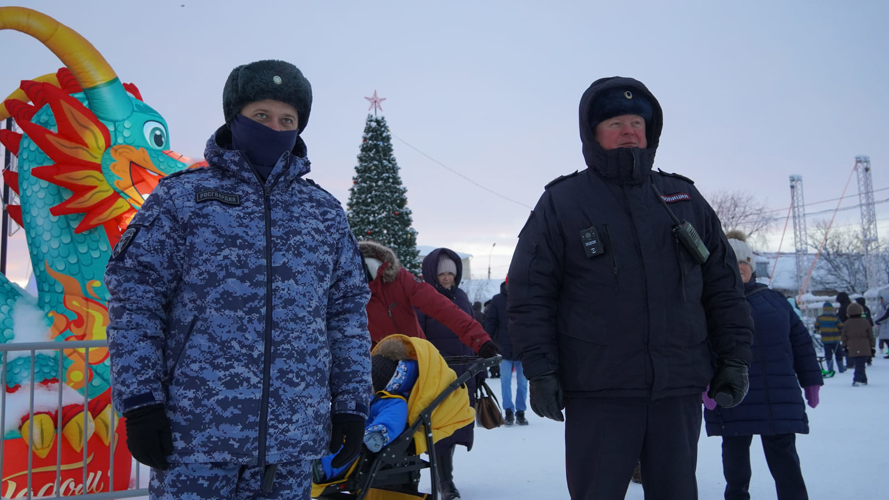 В НАО Росгвардия и полиция обеспечили безопасность открытия главного новогоднего символа Заполярного района
