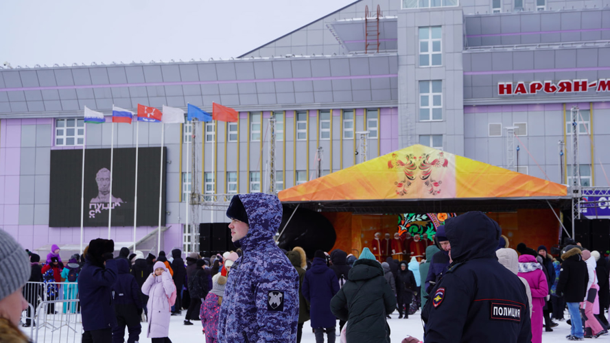 В Ненецком округе Росгвардия и полиция обеспечили безопасность встречи Широкой Масленицы