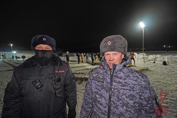 В Ненецком автономном округе Росгвардия и полиция обеспечили безопасность почти 500 участников Крещения Господня