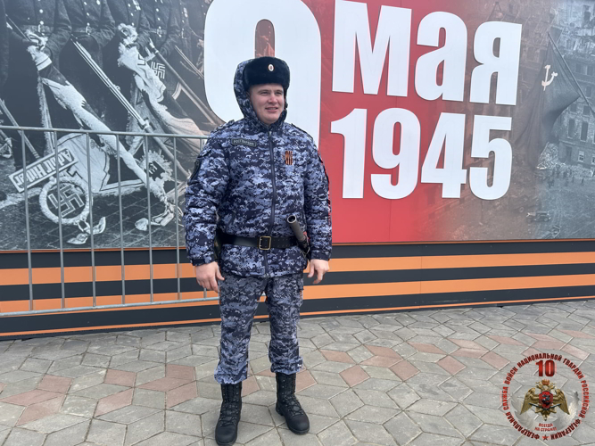 Сотрудники Управления Росгвардии по НАО поддержали акцию «Георгиевская ленточка»